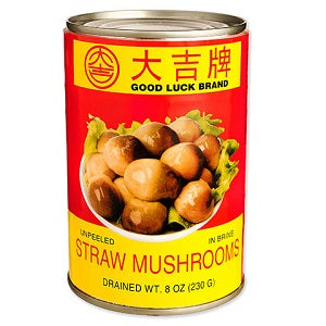 GL STRAW MUSHROOM 425G  大吉鲜嫩草菇整粒425克