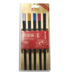 COLOR METAL CHOPSTICK 5 PAIR  多彩合金筷子5双