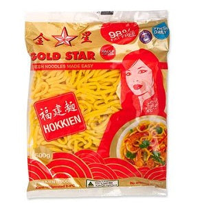 GOLD STAR HOKKIEN NOODLE 500G  金星福建面500克