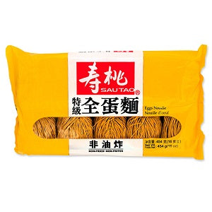 ST EGG NOODLE THIN 454G  寿桃全蛋面454克