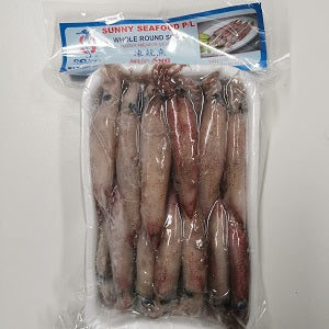 SS WHOLE ROUND SQUID 400G  SS冷冻鱿鱼400克