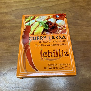 CHILLIZ CURRY LAKSA PASTE 200G  马来西亚咖喱叻沙酱200克