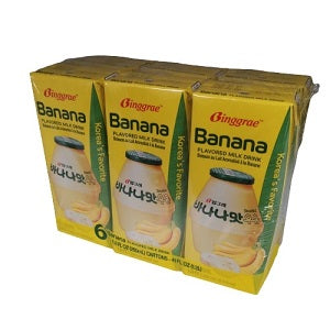 BINGGRAE MILK BANANA 6PK  韩国香蕉牛奶6包装