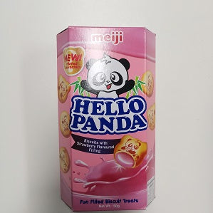 MEIJI HELLO PANDA S/BERRY 50G  美即熊猫饼干草莓味 50克