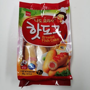 WANG BREADED FISH CAKE 560G  韩国鱼肠热狗560克