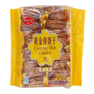 SL GOLDEN CRACKER COCONUT 285G  思朗黄金薄饼椰子味285克