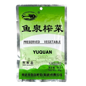 YQ PRESERVED VEGETABLE 80G  鱼泉小包榨菜80克